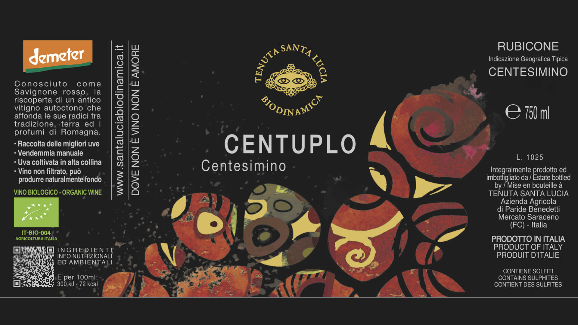 SANTA LUCIA Centuplo Centesimino Rubicone IGT, 0,75l